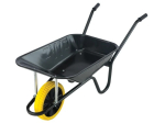 85Ltr Metal Wheel Wheelbarrow Black Body Puncture Proof Wheel